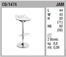 Барный стул Connubia Jam CB/1476