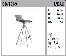 Барный стул Connubia L'Eau CB/1269