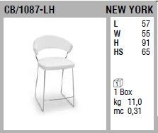 Мягкий стул Connubia New York CB/1087-LH