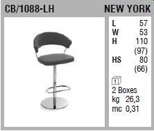 Современный стул Connubia New York CB/1088-LH