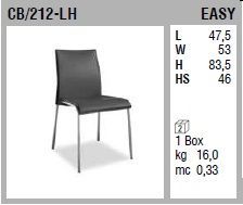 Стул с кожаной обивкой Connubia Easy CB/212-LH