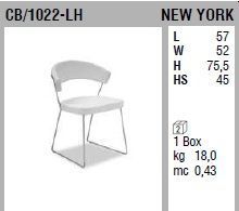 Обеденный стул Connubia New York CB/1022-LH