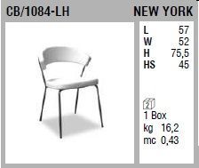 Мягкий стул Connubia New York CB/1084-LH