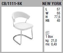 Стильный стул Connubia New York CB/1111-SK