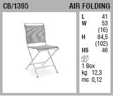 Стильный стул Connubia Air Folding CB/1395