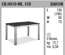 Обеденный стол Connubia Baron CB/4010-ML 130
