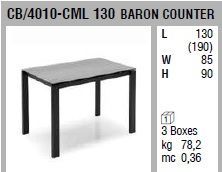 Современный стол Connubia Baron Counter CB/4010-CML 130
