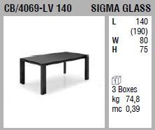 Стол-трансформер Connubia Sigma CB/4069-LV 140