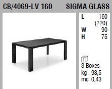 Стол-трансформер Connubia Sigma CB/4069-LV 160