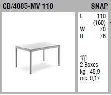 Стол-трансформер Connubia Snap CB/4085-MV 110