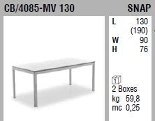 Стол-трансформер Connubia Snap CB/4085-MV 130