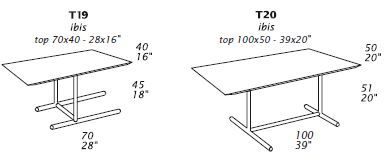 Дизайнерский столик Gamma T19-T20