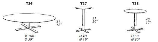 Модный столик Gamma T26-T27-T28