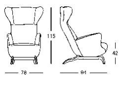 Дизайнерское кресло Zanotta Ardea