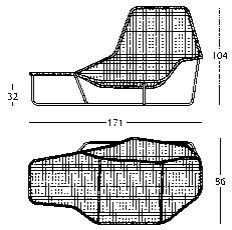 Оригинальный шезлонг Zanotta Lama 1005