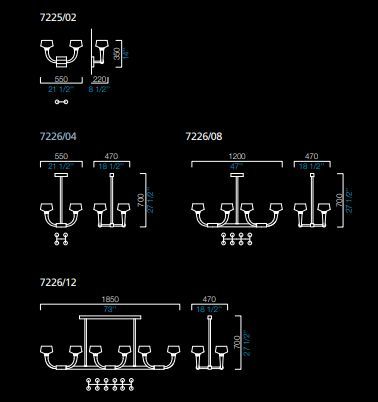 Элегантная люстра Barovier&Toso Twins