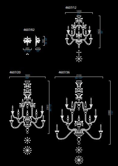 Модная люстра Barovier&Toso 4607