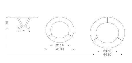 Круглый стол Cattelan Italia Planer Round Ker-Wood