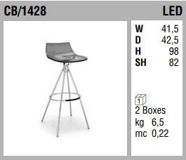 Дизайнерский стул Connubia Led CB/1428