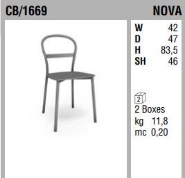 Удобный стул Connubia Nova CB/1669