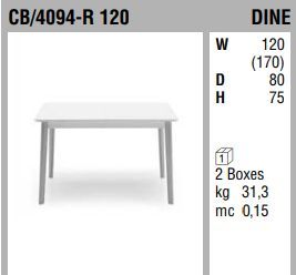 Стол-трансформер Connubia Dine CB/4094-R 120