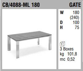 Стильный стол Connubia Gate CB/4088-ML 180