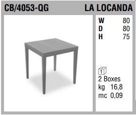 Квадратный стол Connubia La Locanda CB/4053-QG