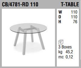 Круглый стол Connubia T-Table CB/4781-RD 110