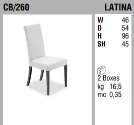 Обеденный стул Connubia Latina CB/260