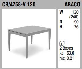 Стильный стол Connubia Abaco CB/4758-V 120