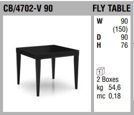 Стильный стол Connubia Fly Table CB/4702-V 90