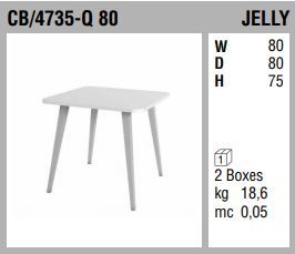 Квадратный стол Connubia Jelly CB/4735-Q 80