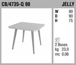Квадратный стол Connubia Jelly CB/4735-Q 90