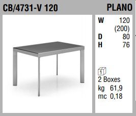 Современный стол Connubia Plano CB/4731-V 120