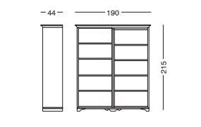 Книжный шкаф Tonin Casa Gloria 1298/2