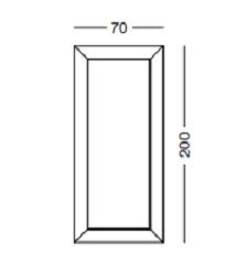 Прямоугольное зеркало Tonin Casa Lenia 3675