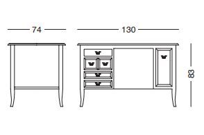 Письменный стол Tonin Casa Mason 1295