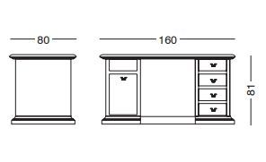 Письменный стол Tonin Casa Morgana 1282