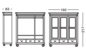 Модульный шкаф Tonin Casa Mary 1370/3