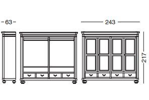 Модульный шкаф Tonin Casa Mary 1370/3