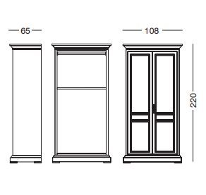 Модульный шкаф Tonin Casa Vanina 1386/2