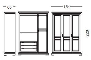 Модульный шкаф Tonin Casa Vanina 1386/2