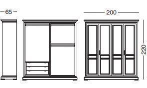 Модульный шкаф Tonin Casa Vanina 1386/2