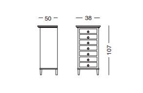 Высокий комод Tonin Casa Vania 4752