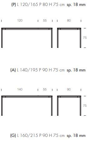 Обеденный стол Tonin Casa Evo 8085