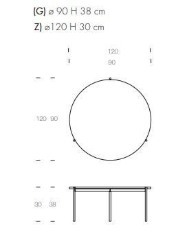 Дизайнерский столик Tonin Casa Icon 8091