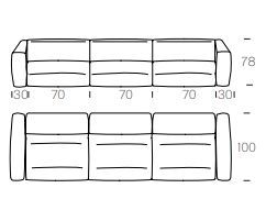 Стильный диван Tonin Casa Astoria 7390 A