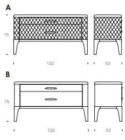 Стильный буфет Tonin Casa Tiffany 6443