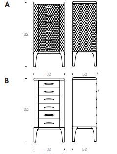 Стильный буфет Tonin Casa Tiffany 6443