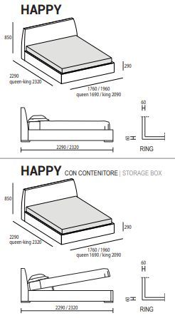 Лаконичная кровать Dall'Agnese Happy